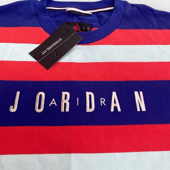 Nike Air Jordan Sport DNA HBR Striped Heavyweight Shirt CK9571-455 Men’s size XL - Picture 3 of 8